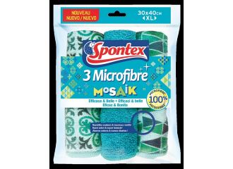 SPONTEX PANNO MICROFIBRE MOSAIK 3PEZZI