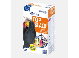 GUANTI TULIP IN NITRILE NERO 100PEZZI  MEDI