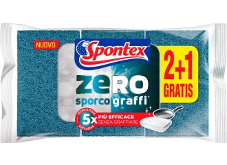 SPONTEX SPUGNA ABRASIVA 3PEZZI  ZERO SPORCO