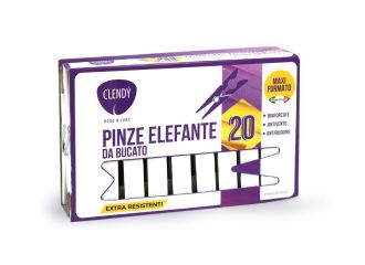 CLENDY PINZE BUCATO MAXI 20PEZZI  PLASTICA