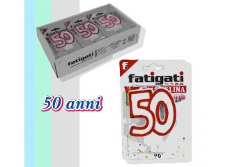 FATIGATI CANDELINE COMPLEANNO 50 ANNI