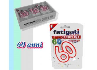 FATIGATI CANDELINE COMPLEANNO 60 ANNI