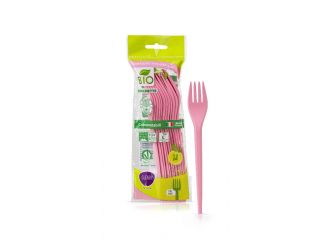 CLENDY BIO FORCHETTE 12PEZZI  ROSA