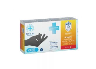 GUANTI PROTEC NITRILE 100PEZZI  S/POLVERE S NERI