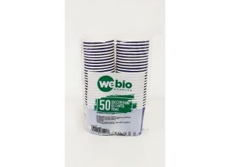 WEBIO BICCHIERE CARTA 90ML 50PEZZI  BLU