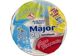 MAJOR PIATTO RIUTILIZZABILI DESSERT 20PEZZI