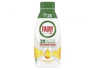 FAIRY PLATINUM GEL 504ML 28MIS LIMONE