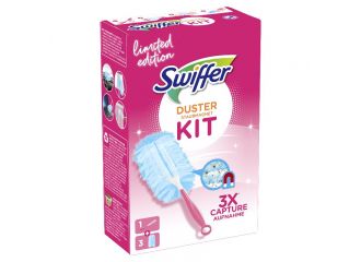 SWIFFER DUSTER COMPLETO + 3 RICARICA ROSA