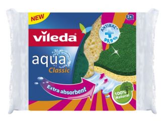 VILEDA SPUGNA + RETINA 2PEZZI  AQUA -4790