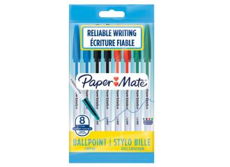 PAPER MATE PENNE ASSORTITE CF. (8 PEZZI) (COLORI ASSORTITI)