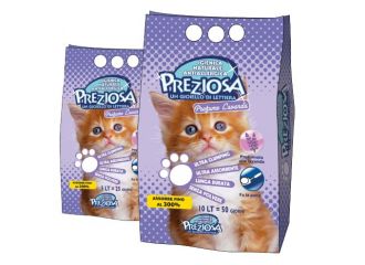 PREZIOSA GATTO LETTIERA IGIENICA AGGLOMERANTE LAVANDA 10 KG