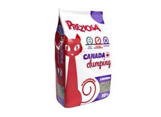 PREZIOSA GATTO LETTIERA IGIENICA CANADA CLUMPING LAVANDA 10 KG